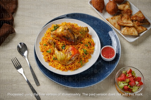 kabsa on a table top view