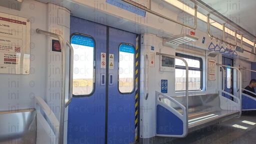 The electric train to the new capital from the inside