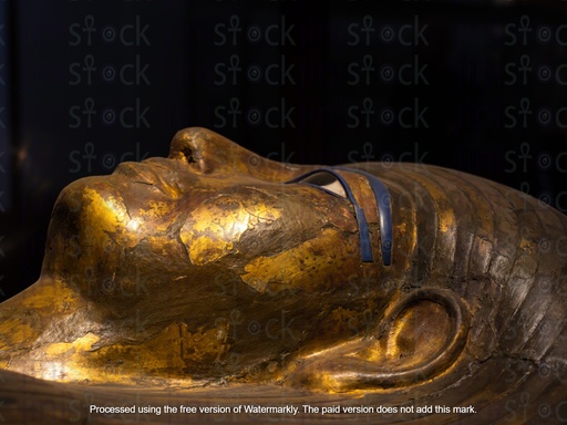 Ancient Egyptian golden coffin