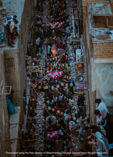 people in harah celebrating ramadan