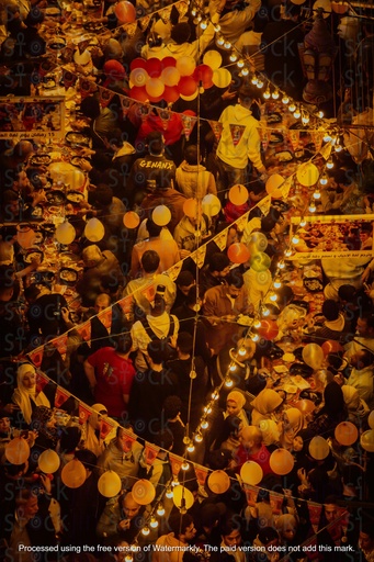 people on the roof celebrating Ramadan