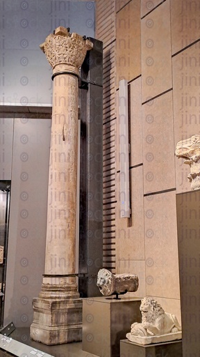 Pharaonic column in the Grand Egyptian Museum.