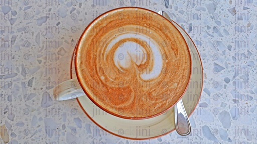 a cup of latte