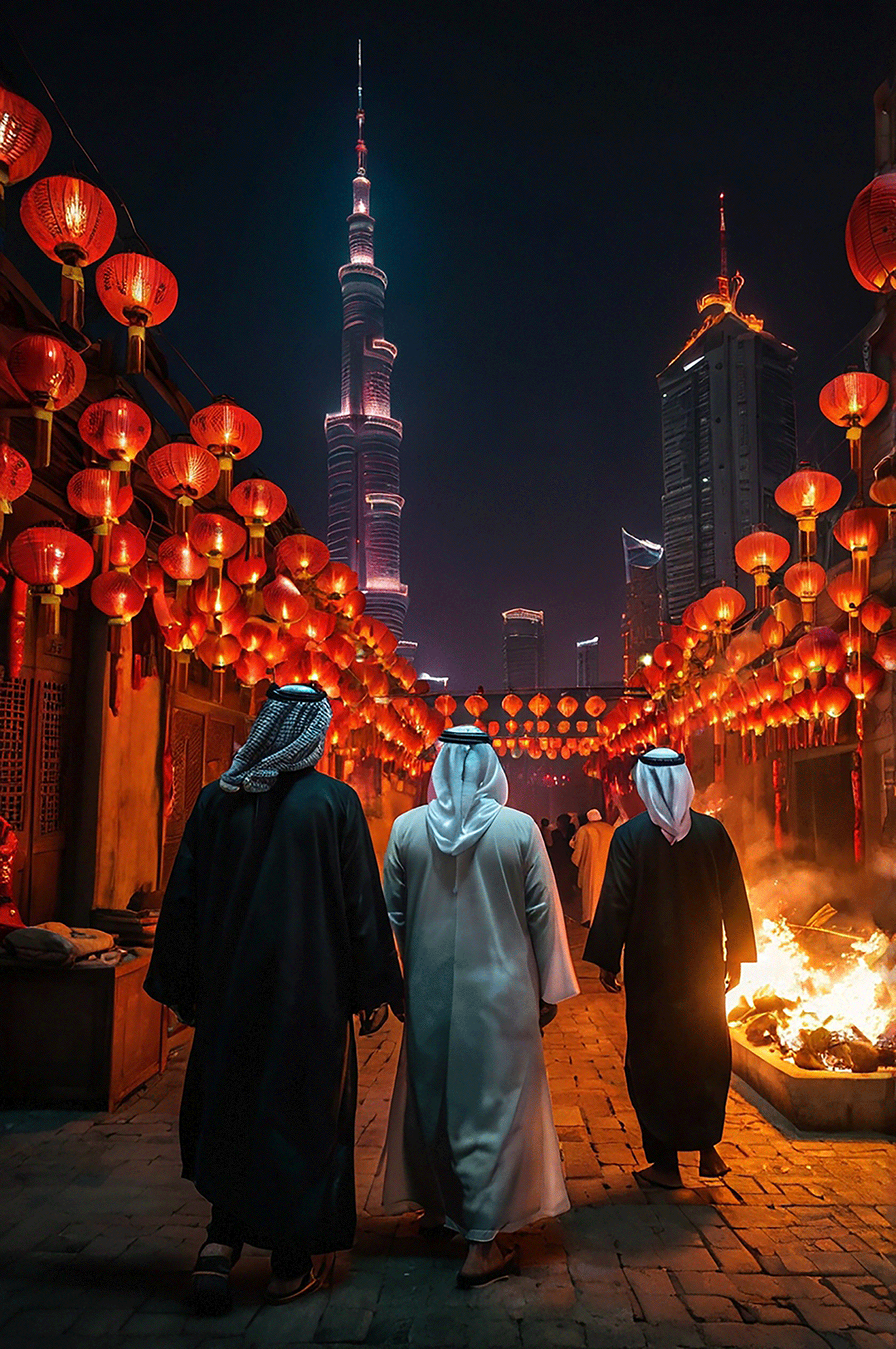 New year in Arab street (AI)