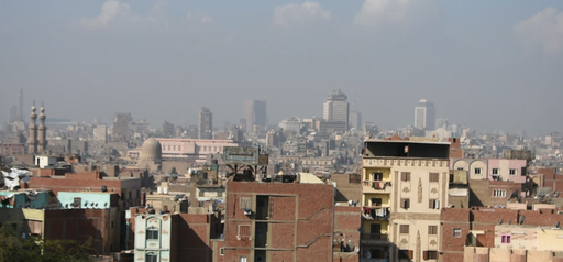 top view for a local area in cairo