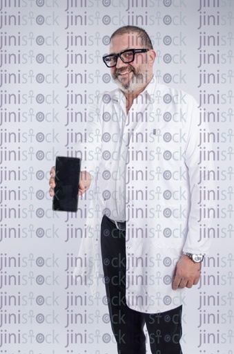 doctor holding phone