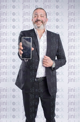 businessman holding a mobile 