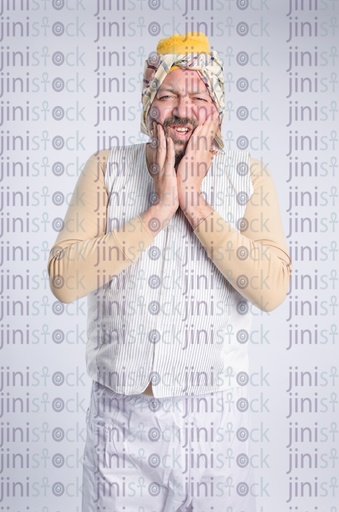 Egyptian farmer with toothache