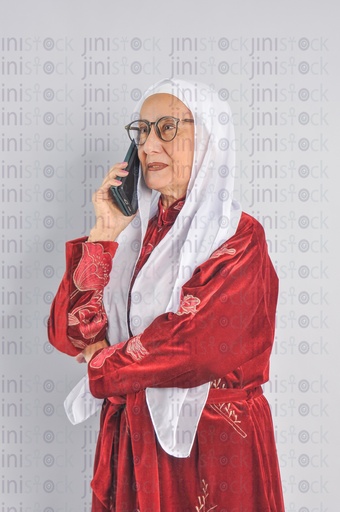 Egyptian woman talking on a mobile phone