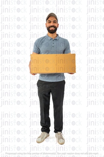 delivery man carrying a box