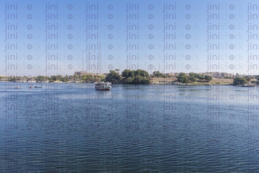 boat sailing in the nile in the morning