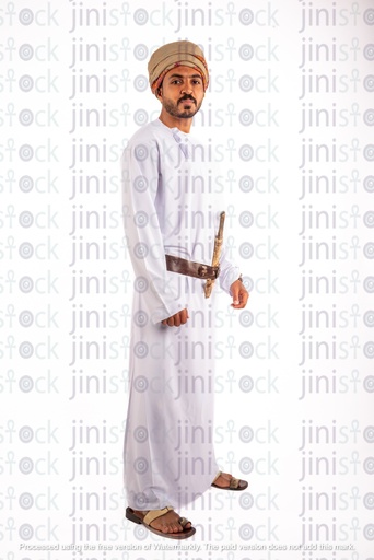 omani khaliji arab man from gulf man standing proud