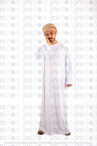 Omani man arab khaliji with toothache