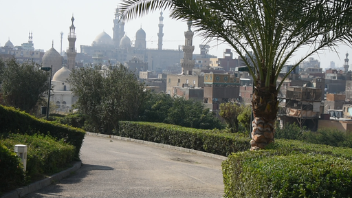 view for the old mosquse from azhar park