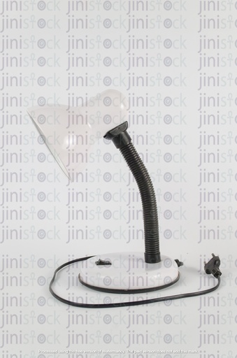 White desk lamp - side view