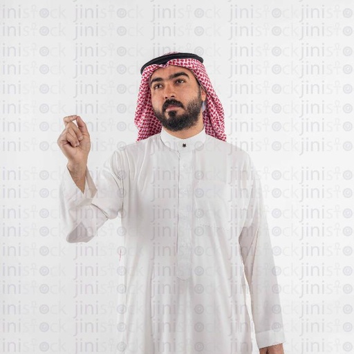 Khaliji male stock photo on white isolated background