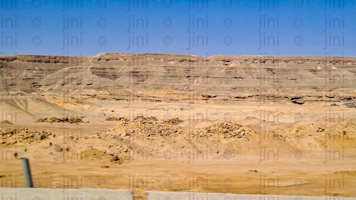 Mountains of the Red Sea on a traveling road in Egypt as a design background