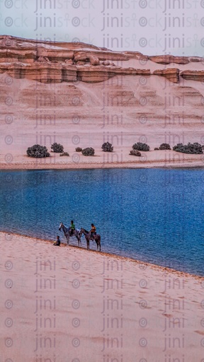 The Magic Lake in Fayoum Egypt. a Mountain, sands, and a stunning nature in the desert of Fayoum.