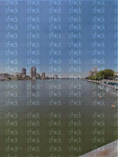 From above the Nile Corniche and the beautiful buildings overlooking it 