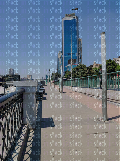 high-rise building with blue glass