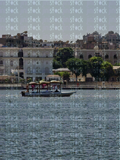 Small boat crossing the Nile 