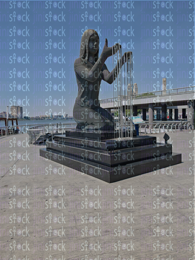 Statue of the Egyptian tourist walkway