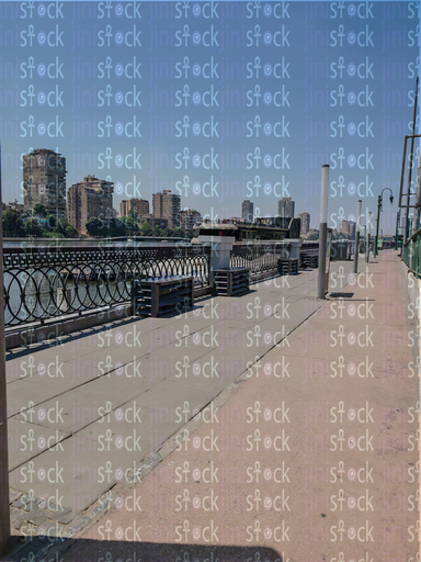 The Blue Nile from the Egyptian People's Walkway
