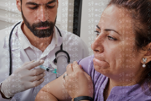 Close-up of doctor and patient