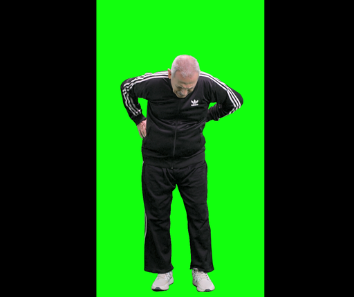 old man with back pain