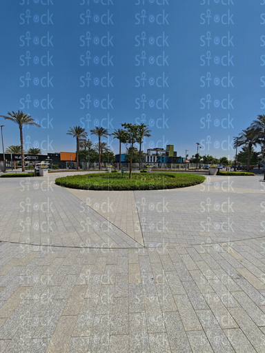 Open plaza with central seating 