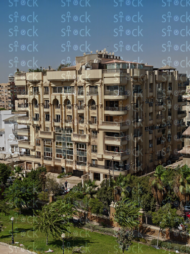 Residential facade in front of the palace