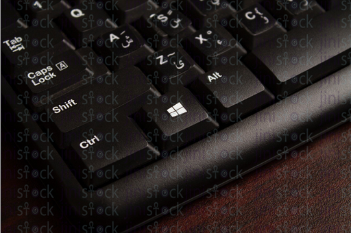 Keyboard on desk - stock image