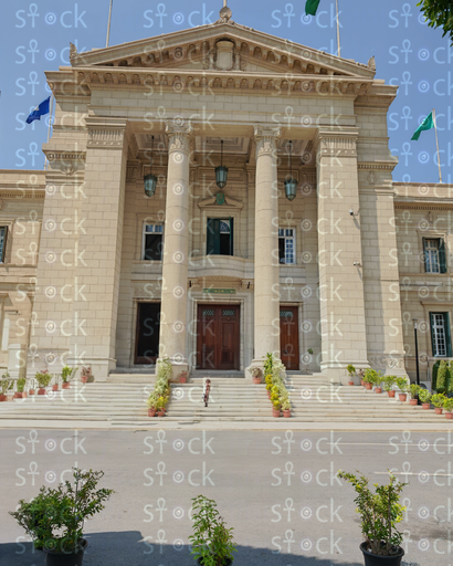 Architectural grandeur of the university's main entrance