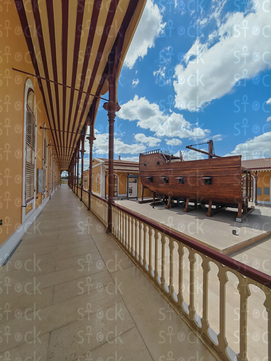 An Ornate Staircase Inside the De Lesseps Museum
