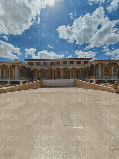 Panoramic Marble Courtyard