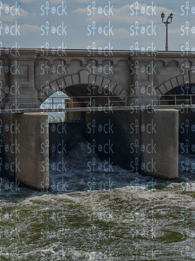 Grand Arch and Water Surface at the Old Qanater