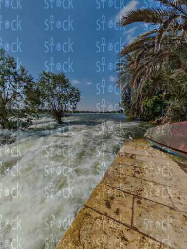 The flow of Nile water in the Rashid branch