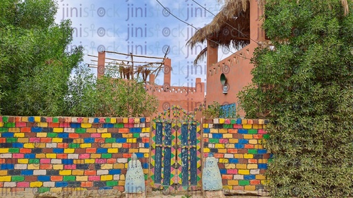 A building in Tunisa village in Fayoum has a touristic and rural atmosphere