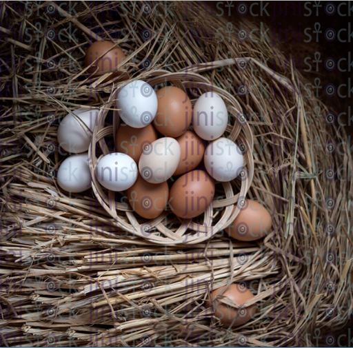 eggs in a nest - stock image