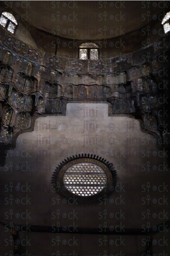 window in side a mosque - stock image