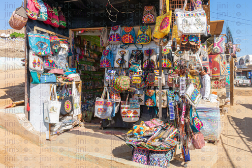 nubian bag style in a gift shop