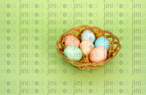 basket of Easter eggs -stock image