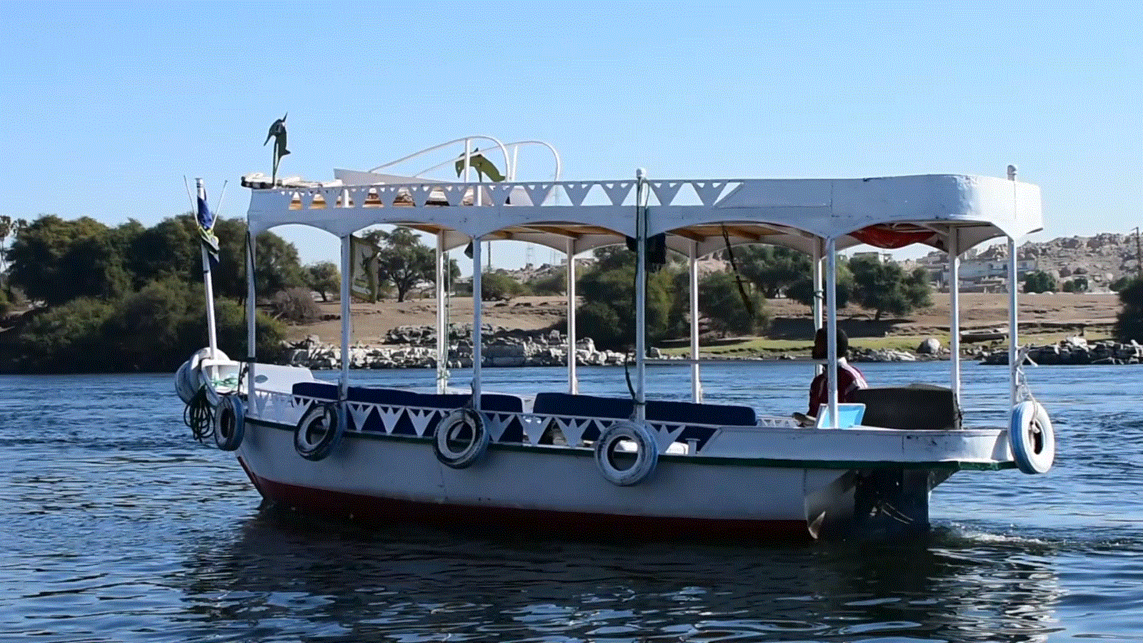 boat in the Nile Aswan nuba Egypt