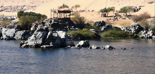 Nubian village on the Nile banks.