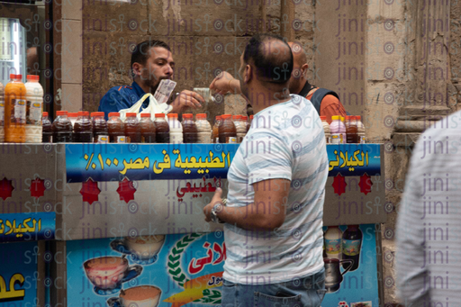 ramadan drinks car - stock image