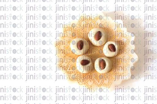 Oraiba with nuts on a plate -stock image